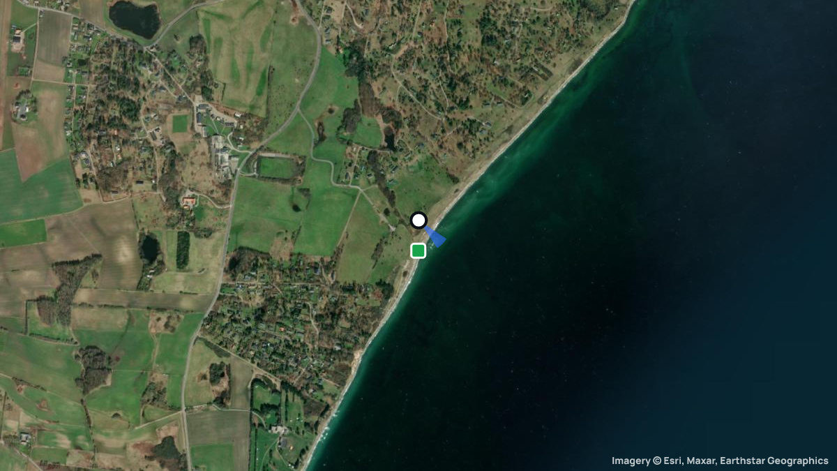 Satellite map of Fuglso with its launches and landings