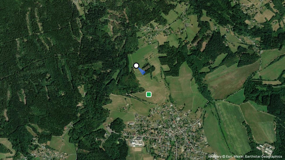 Satellite map of Zasada with its launches and landings