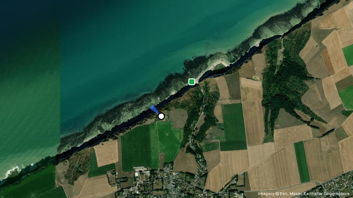Satellitenkarte von Seneville sur Fecamp mit Start- und Landeplätzen