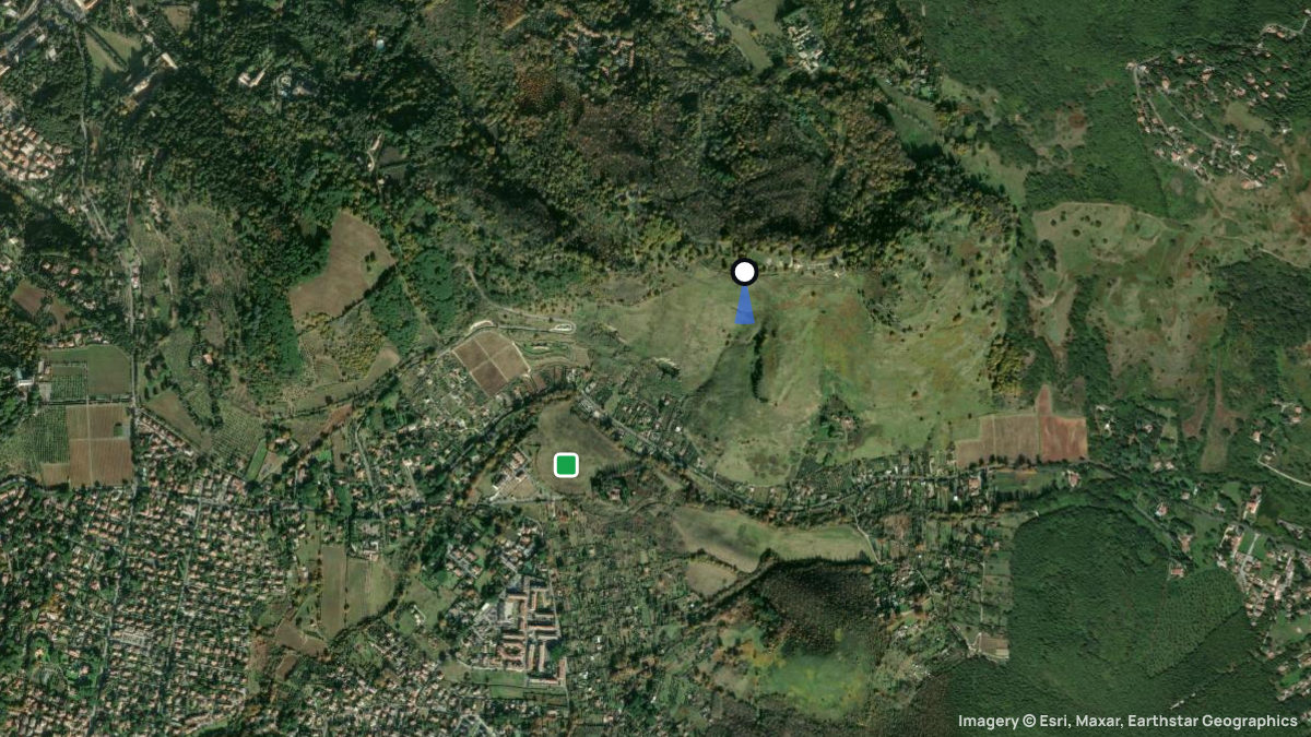 Satellitenkarte von Tuscola mit Start- und Landeplätzen