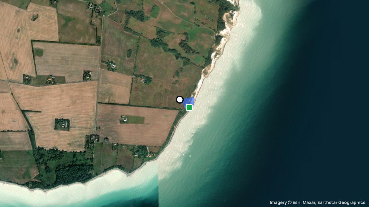 Satellite map of Mons Klint with its launches and landings