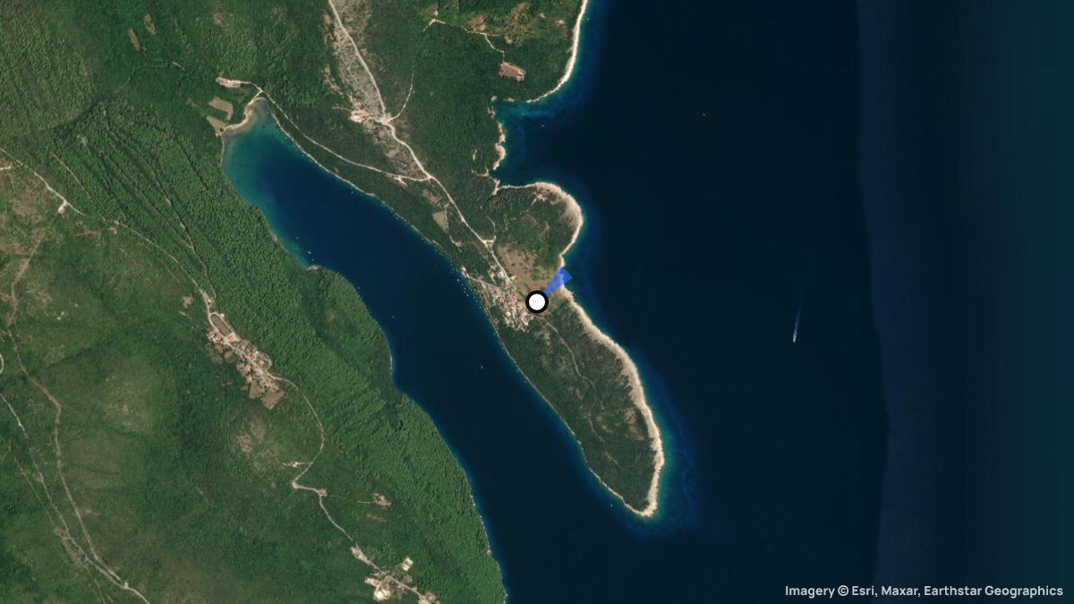 Satellitenkarte von Duga Luka mit Start- und Landeplätzen