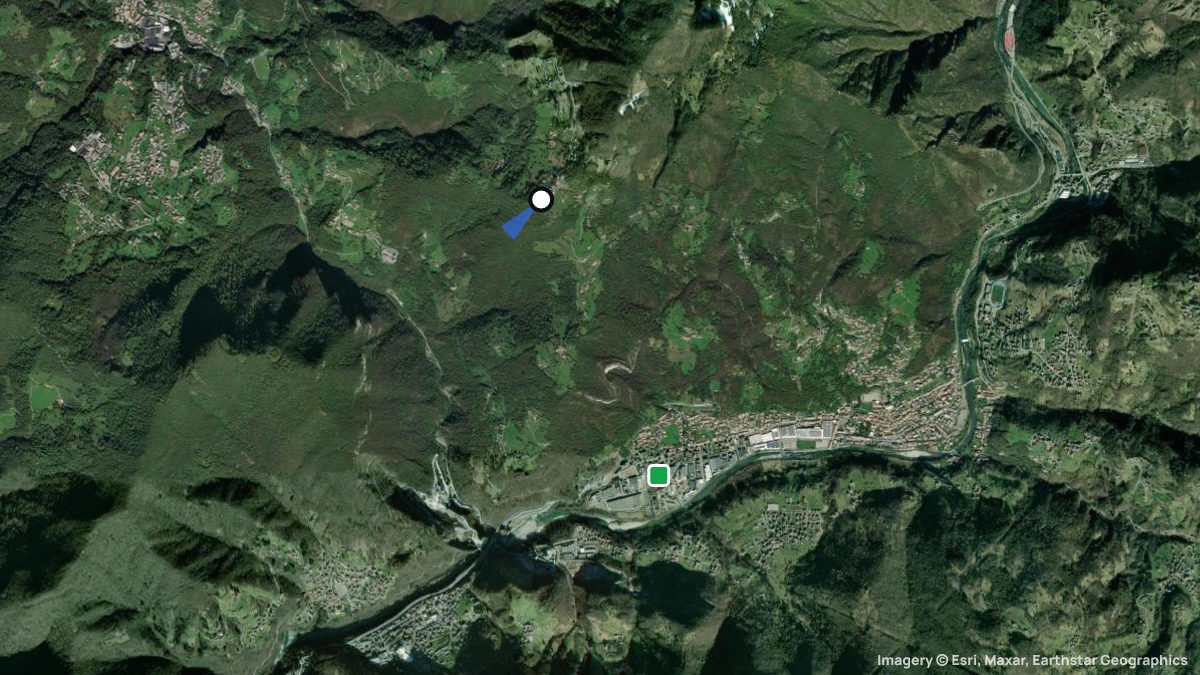 Satellite map of Chiesa S. Antonio with its launches and landings