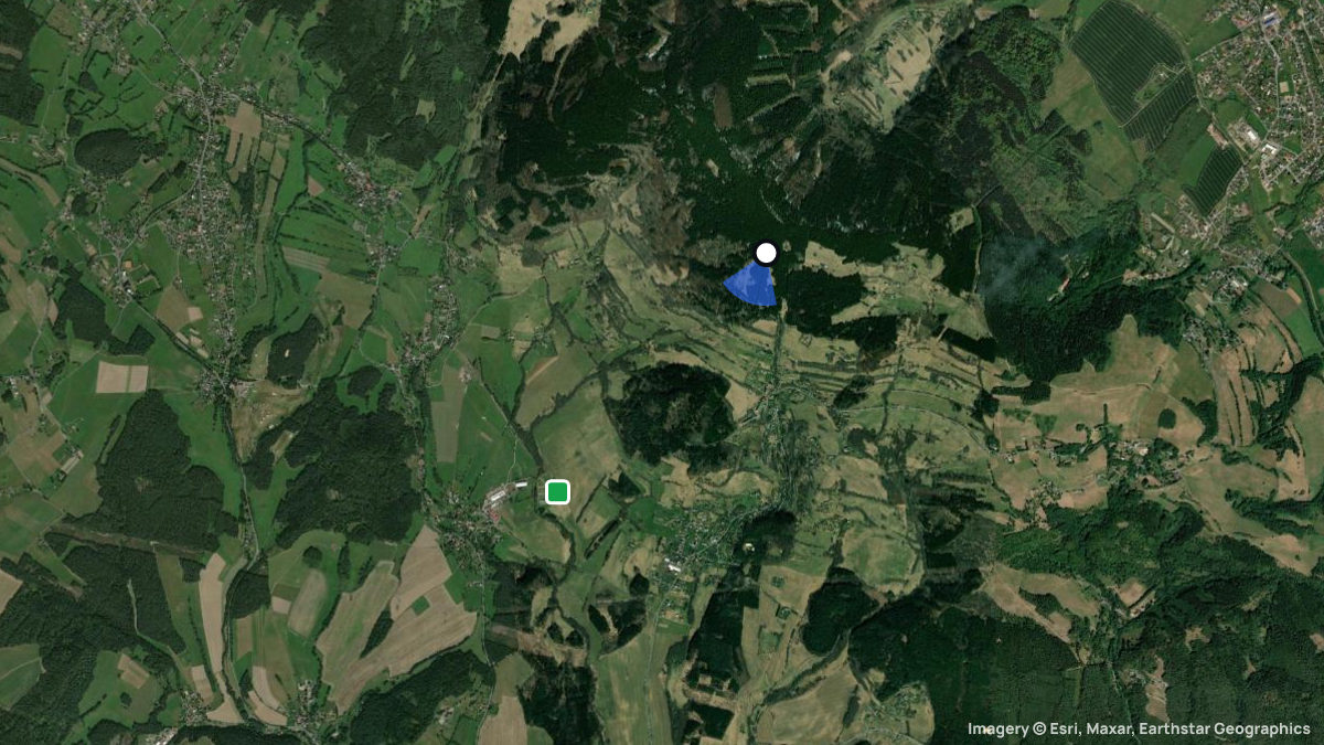Satellite map of Rasovka with its launches and landings