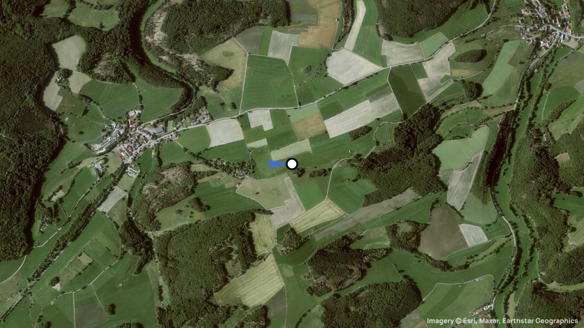 Satellitenkarte von Lüsebrinke mit Start- und Landeplätzen
