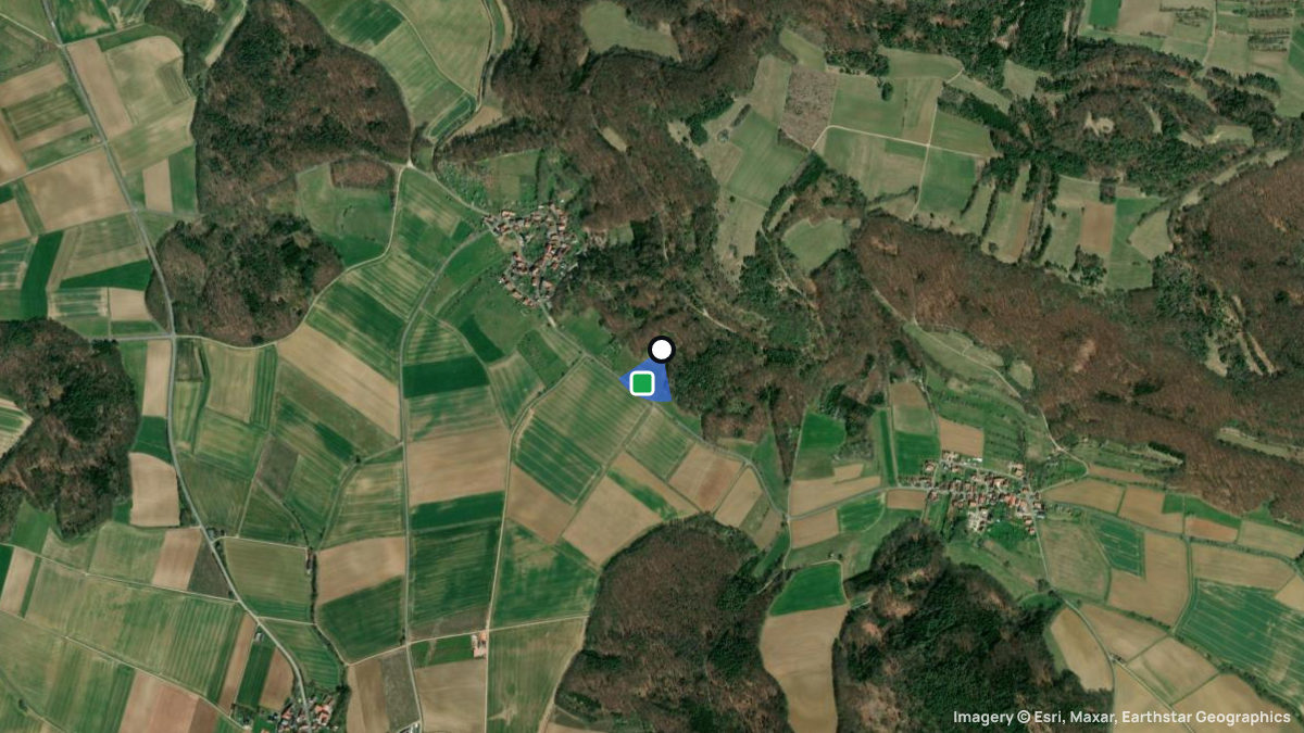 Satellite map of Roschlaub with its launches and landings