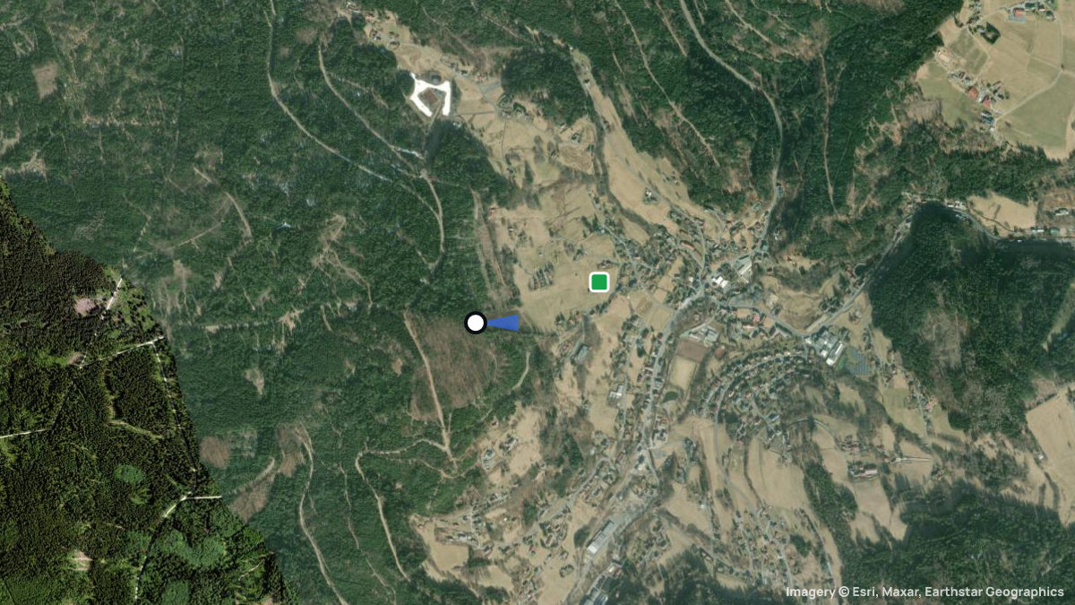 Satellite map of Königsheide with its launches and landings