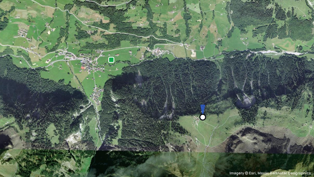 Satellitenkarte von Wannelen mit Start- und Landeplätzen
