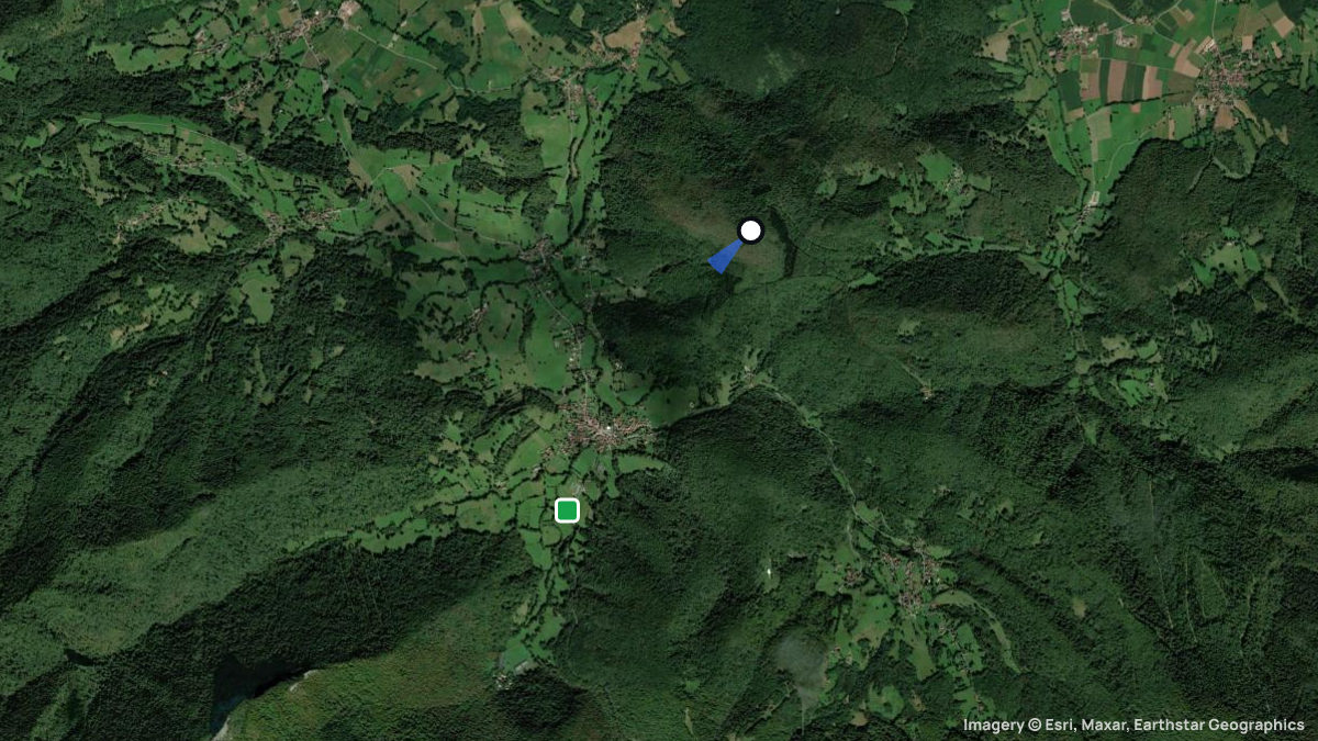 Satellite map of Le Relais with its launches and landings