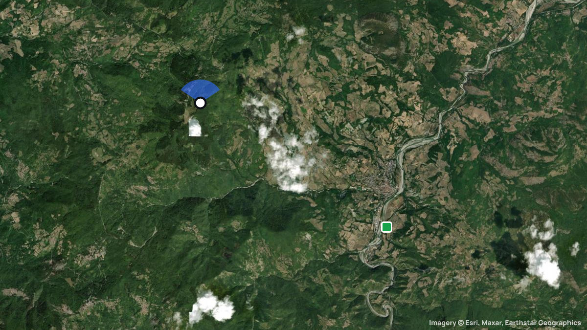 Satellitenkarte von Monte Penice mit Start- und Landeplätzen