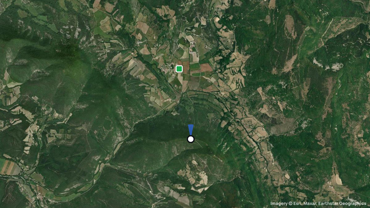 Satellitenkarte von Montagne de Ruy mit Start- und Landeplätzen