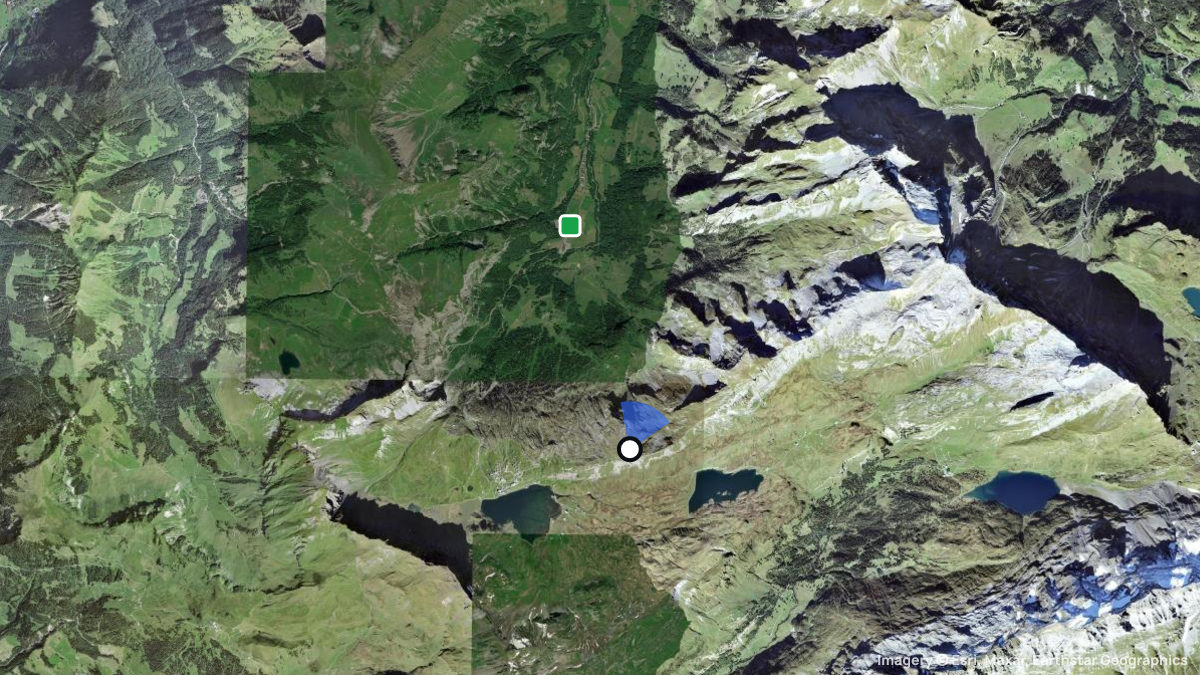 Satellite map of Bonistock with its launches and landings