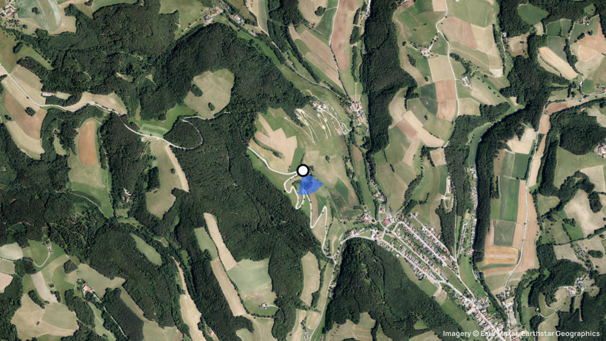 Satellite map of Schwarzenbach with its launches and landings