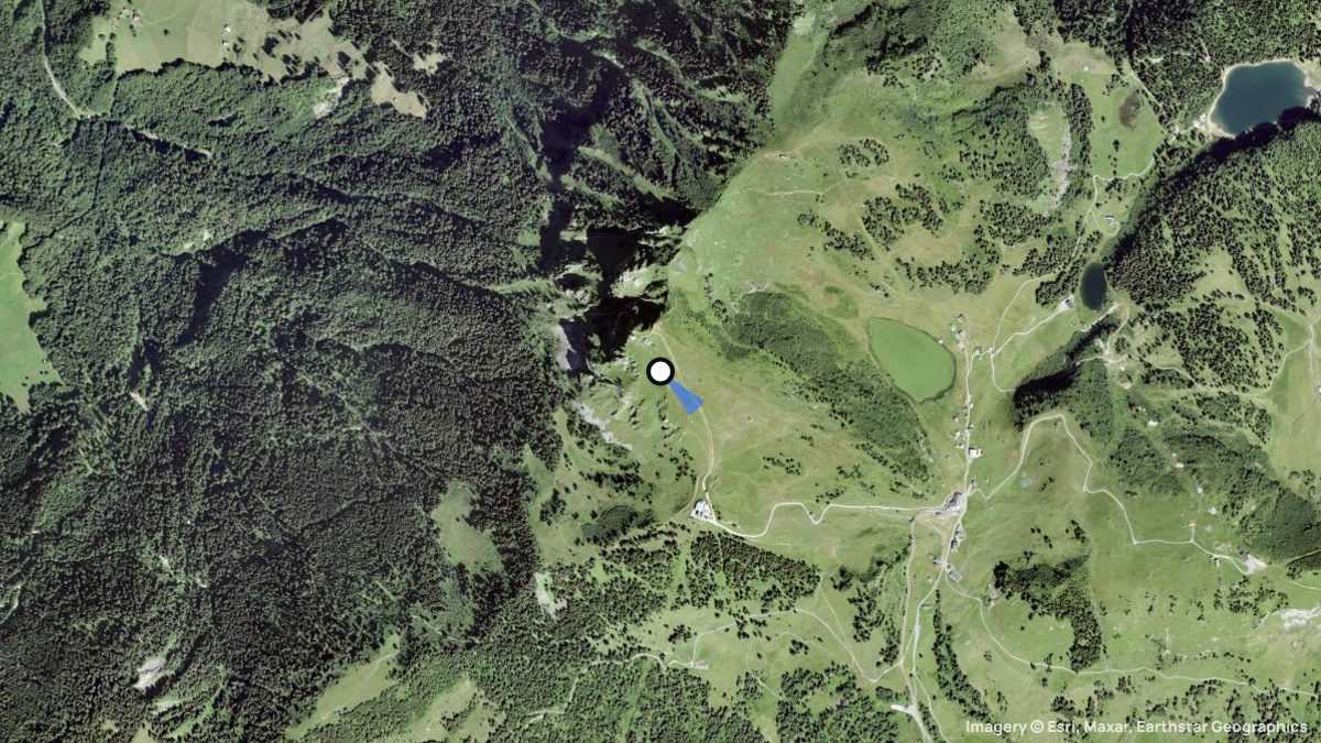Satellitenkarte von Le Chamossaire mit Start- und Landeplätzen