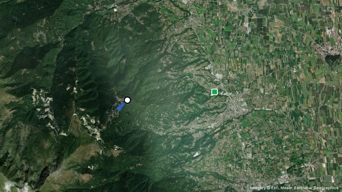 Satellite map of Montoso Monumento with its launches and landings