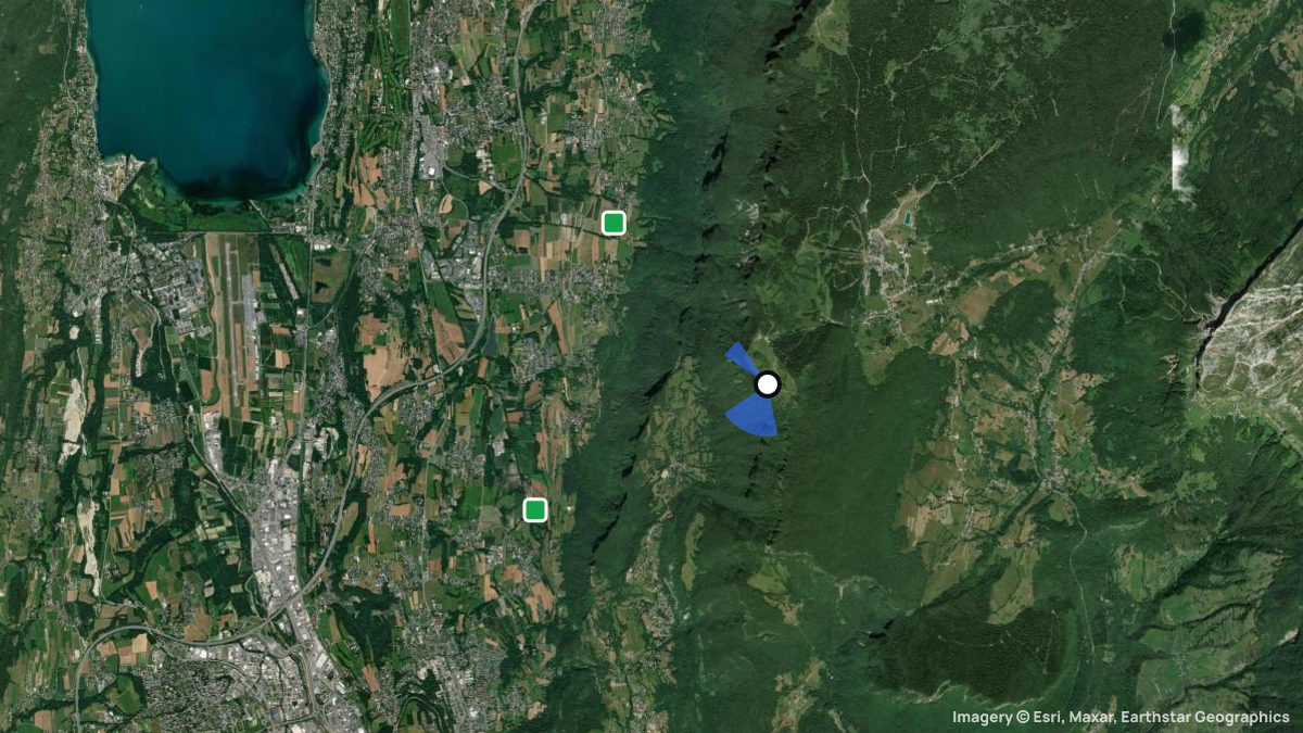 Satellite map of Le Sire with its launches and landings