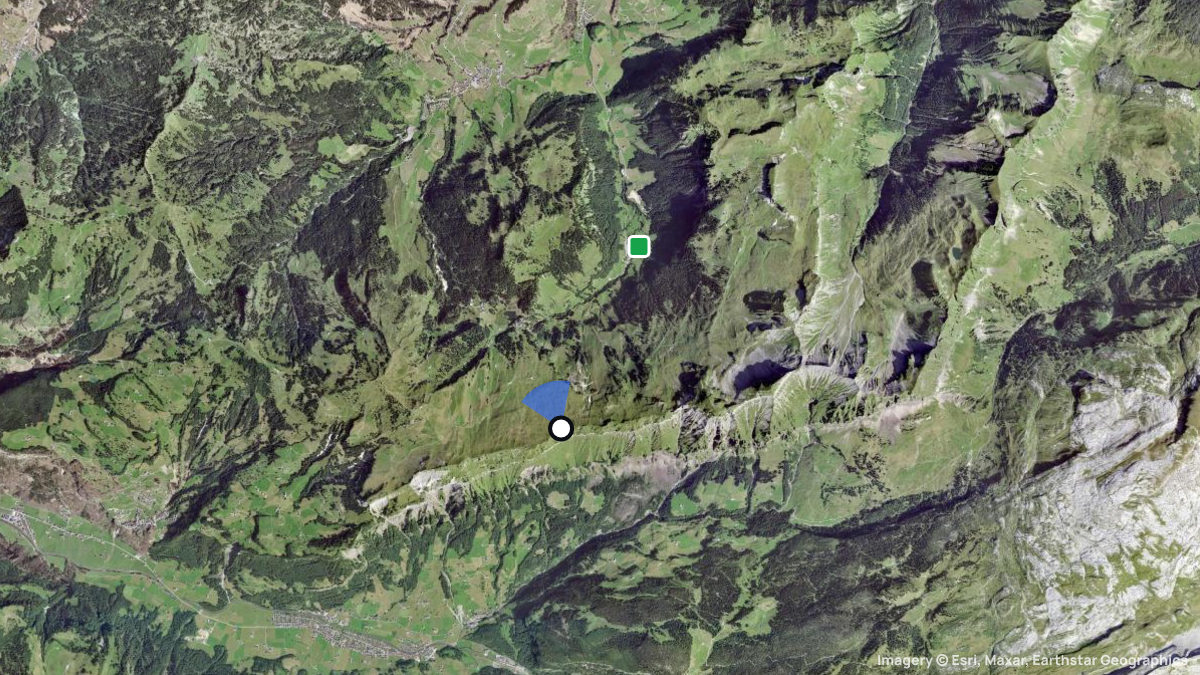 Satellitenkarte von Klein Sternen mit Start- und Landeplätzen