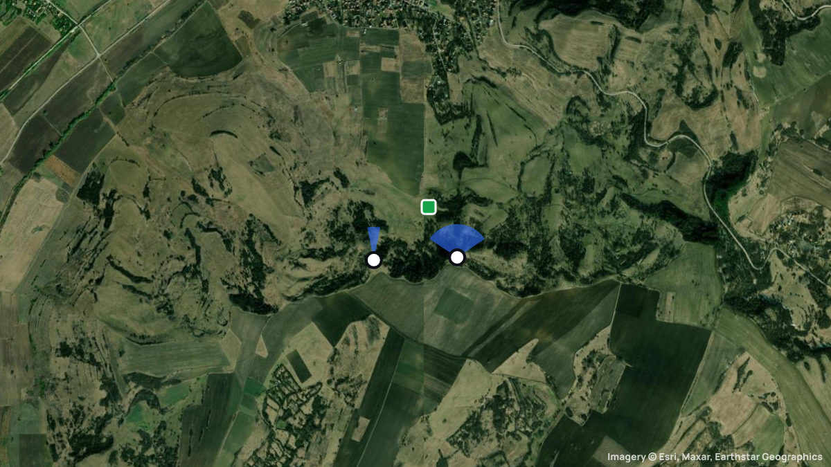 Satellite map of Vitanovtsi with its launches and landings