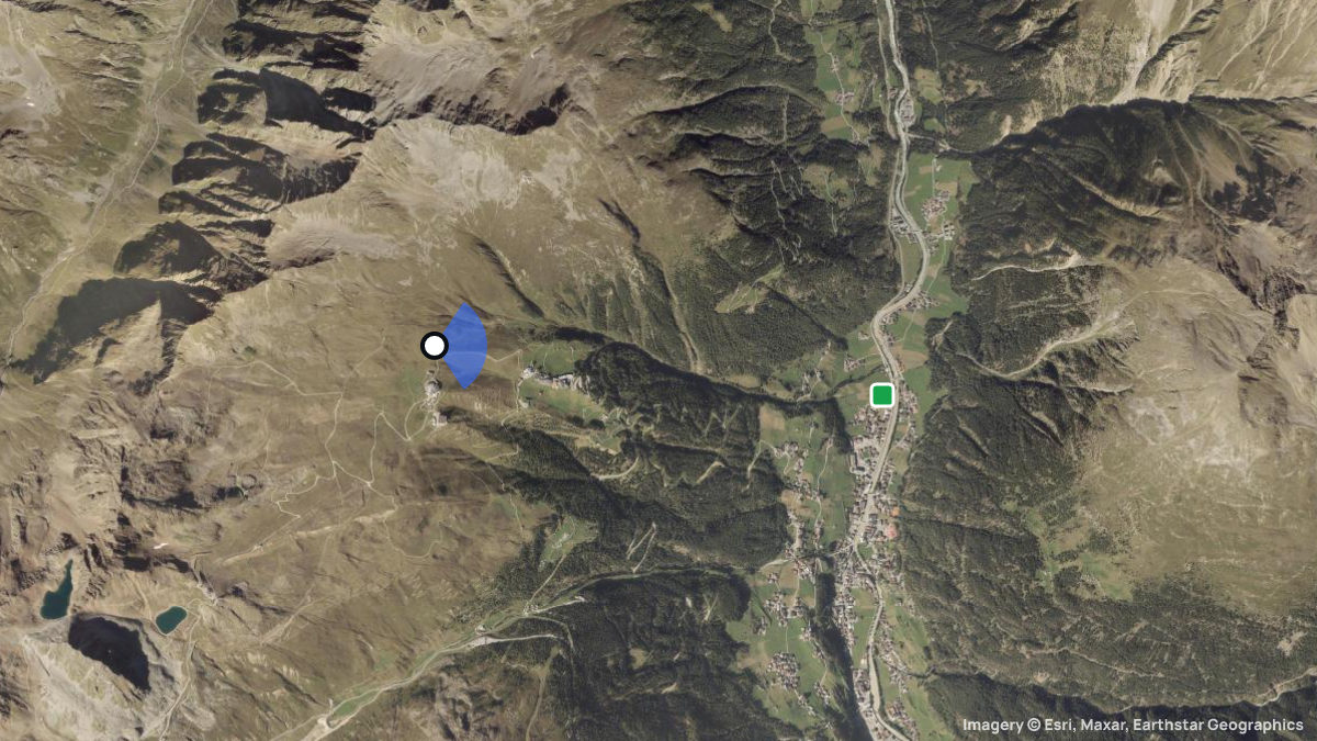 Satellite map of Giggijoch with its launches and landings