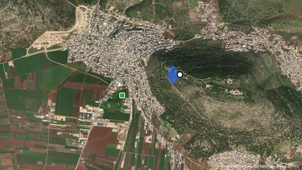 Satellite map of Tavor with its launches and landings