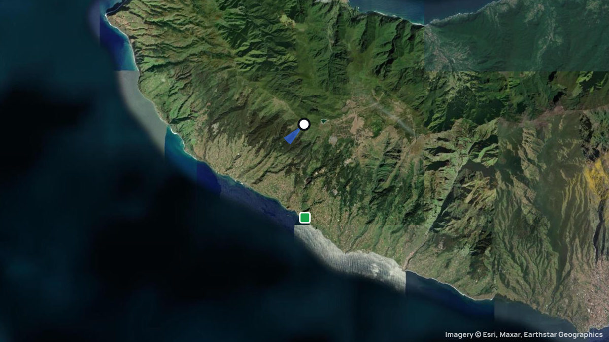 Satellite map of Rabacal with its launches and landings