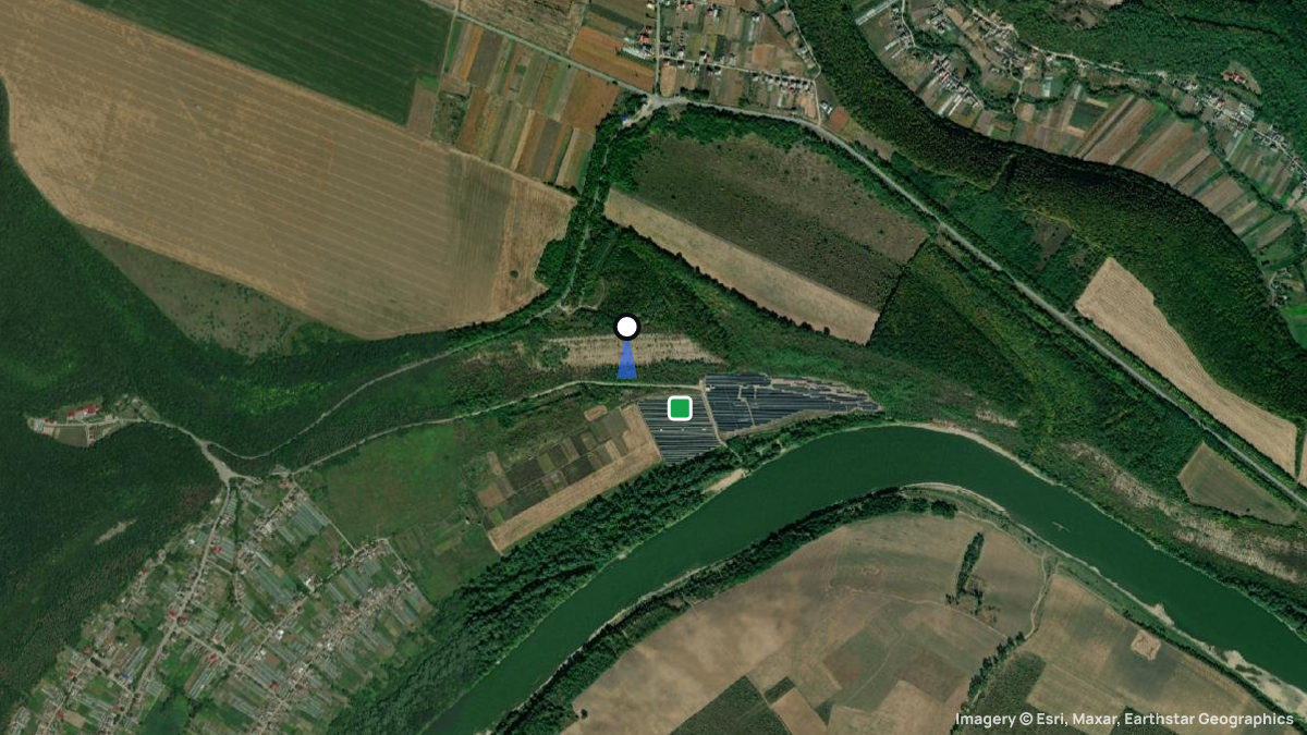 Satellite map of Dobrivlyany with its launches and landings