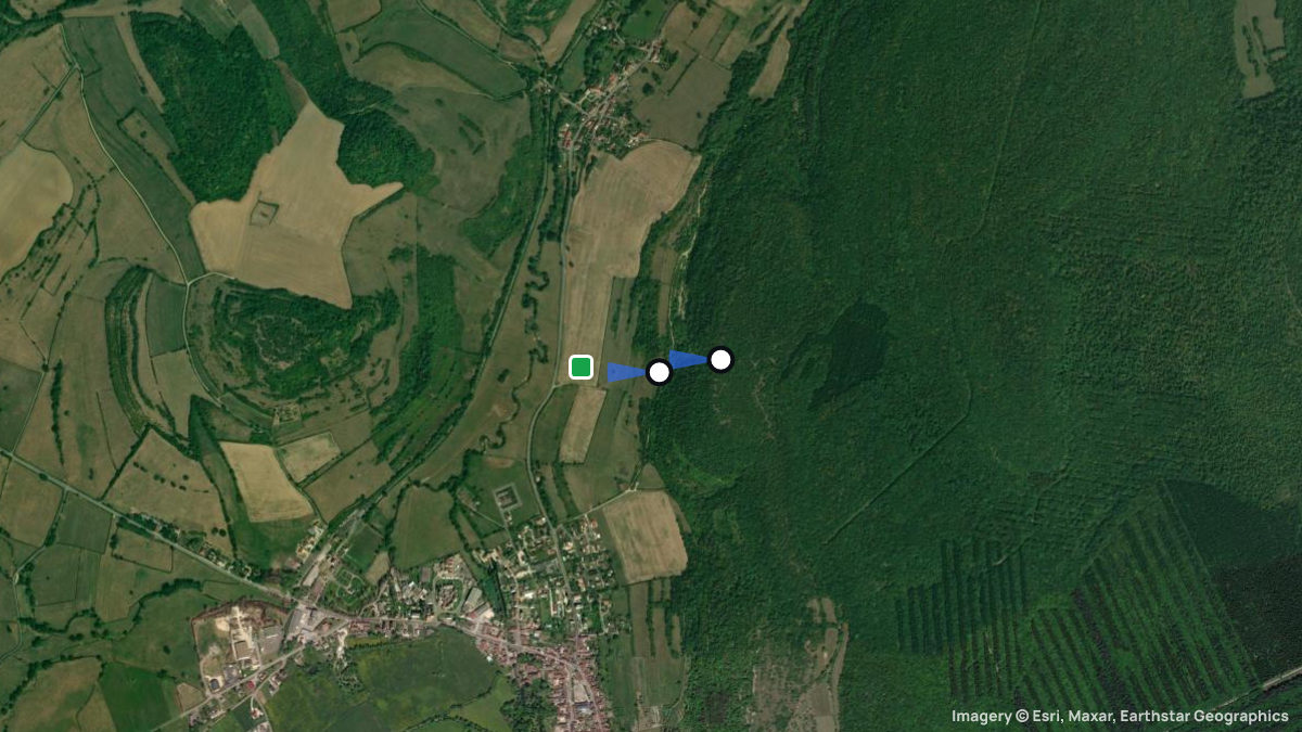 Satellite map of Bligny sur Ouche with its launches and landings