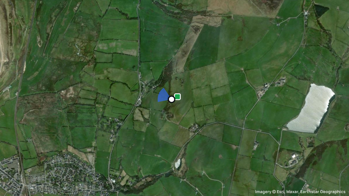 Satellite map of Rebecca with its launches and landings