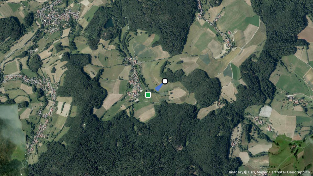 Satellite map of Messbacher with its launches and landings