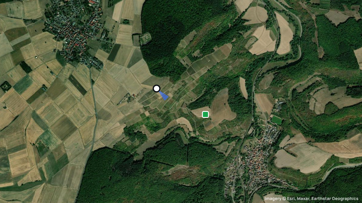 Satellite map of Feilbingert with its launches and landings