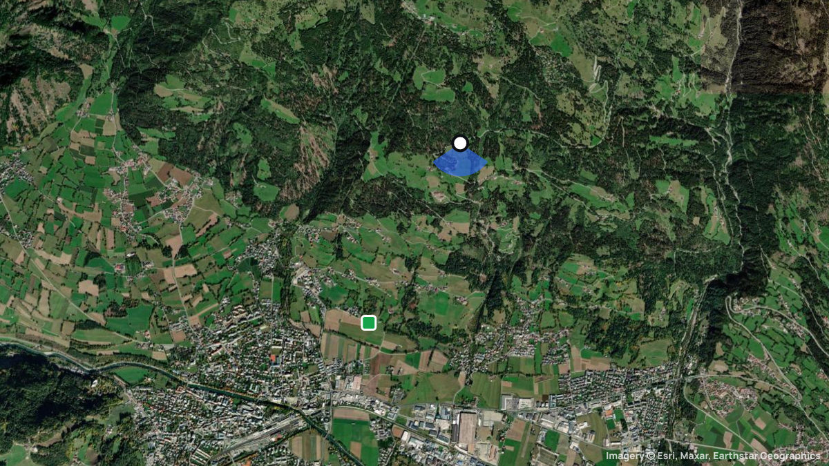 Satellite map of Ebnerfeld with its launches and landings