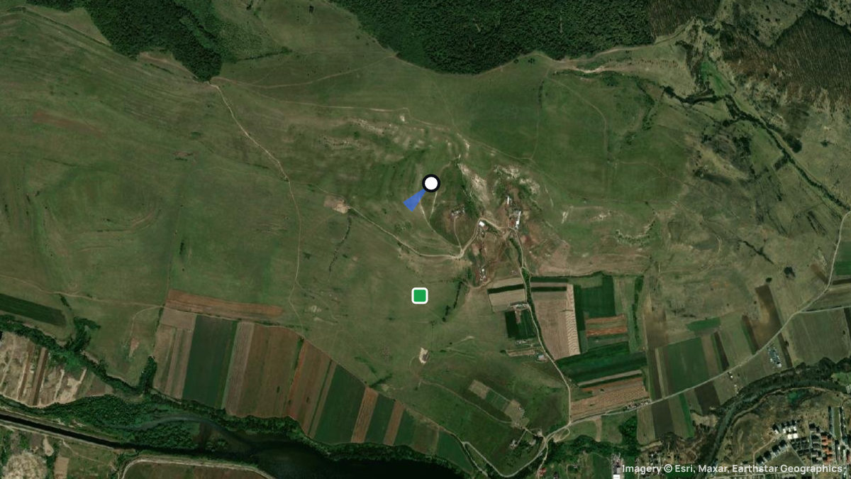 Satellite map of Floresti with its launches and landings