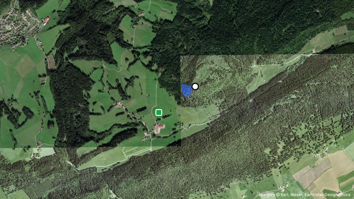 Satellitenkarte von Mont Chateleu mit Start- und Landeplätzen