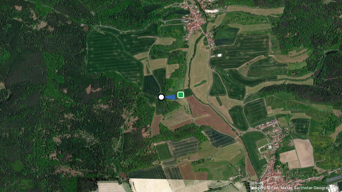 Satellite map of Ummerstadt with its launches and landings