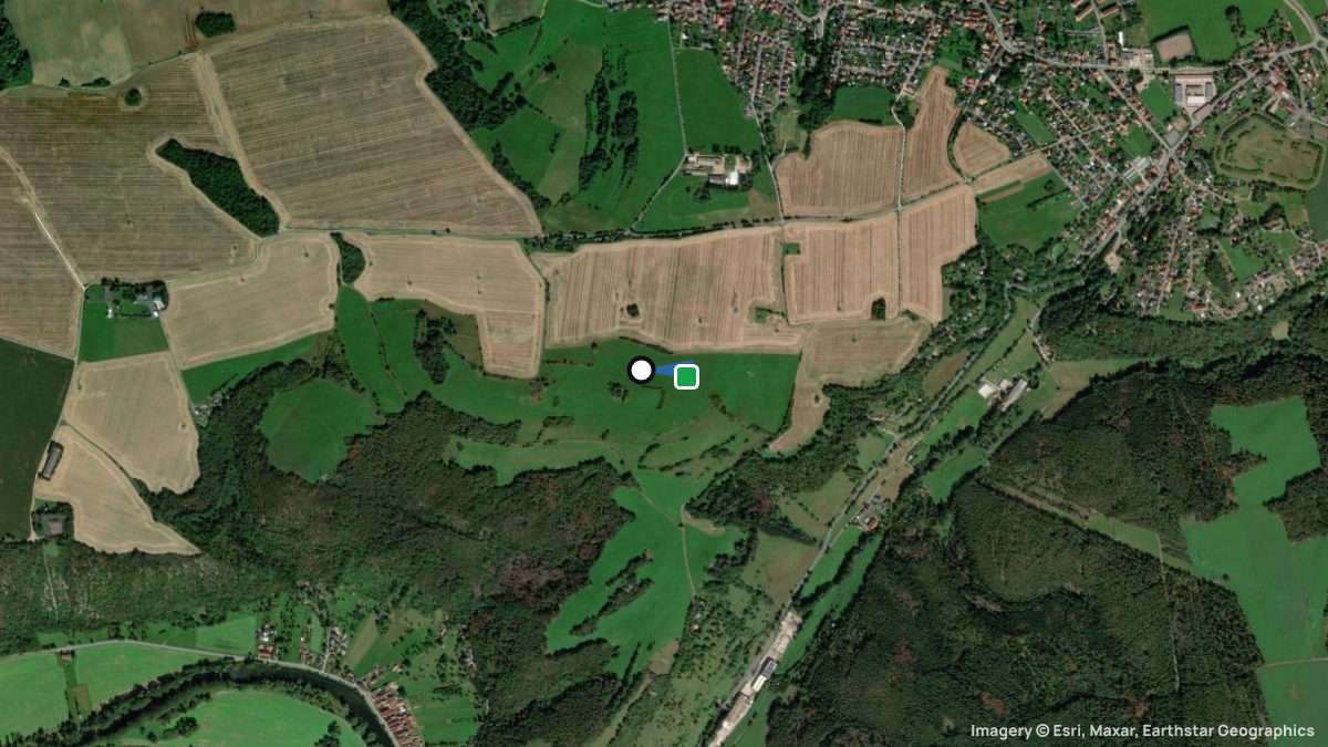 Satellitenkarte von Roter Berg mit Start- und Landeplätzen