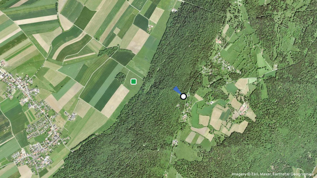Satellite map of Chaumont with its launches and landings