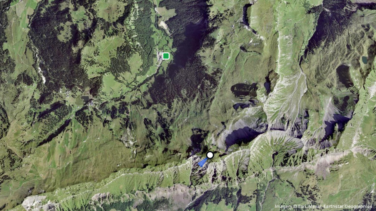 Satellitenkarte von Forstberg mit Start- und Landeplätzen