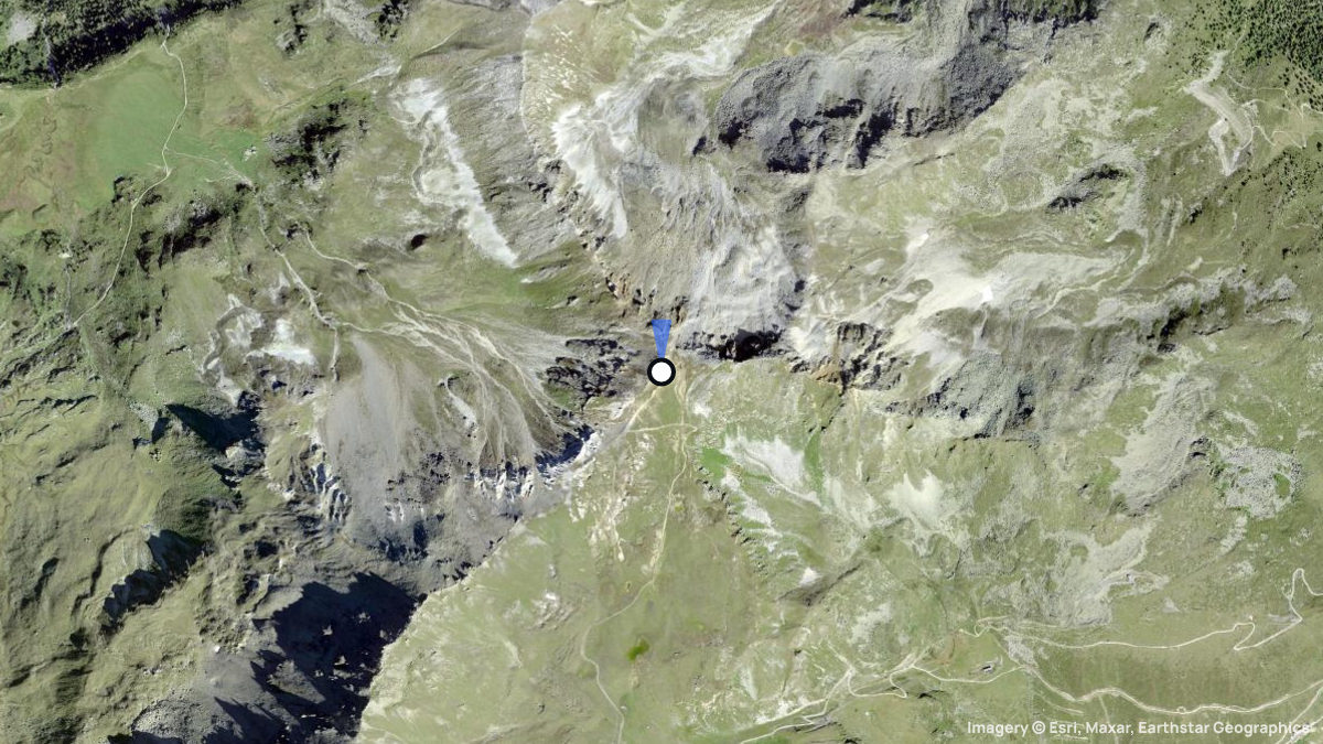 Satellitenkarte von Roc D'Orsival mit Start- und Landeplätzen