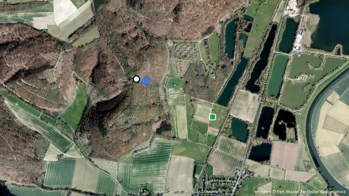 Satellitenkarte von Brunsberg mit Start- und Landeplätzen