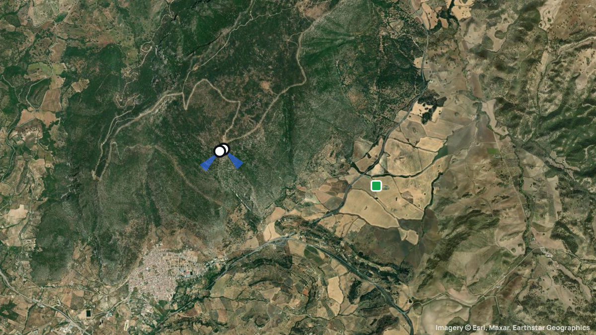 Satellitenkarte von Levante mit Start- und Landeplätzen