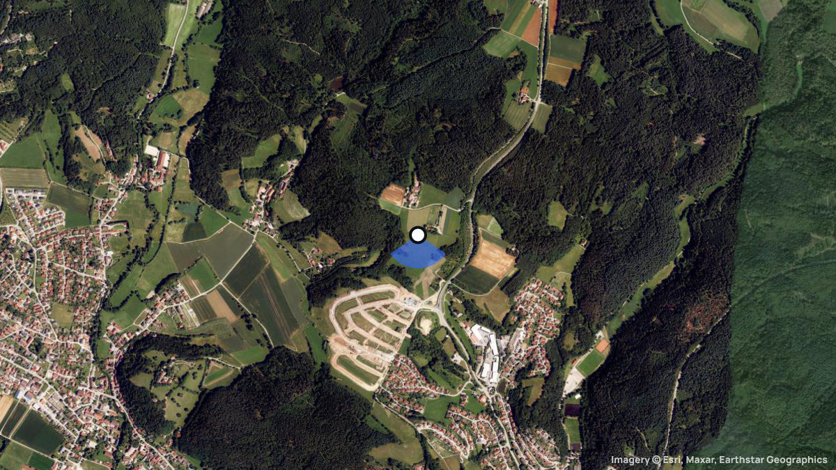 Satellite map of Pig Mountain N with its launches and landings