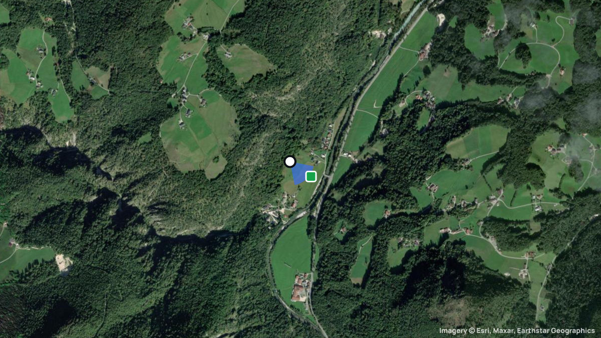 Satellitenkarte von Marktschellenberg mit Start- und Landeplätzen