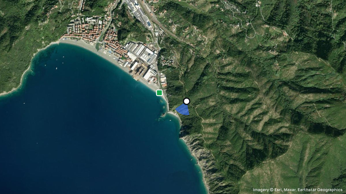 Satellitenkarte von Rena mit Start- und Landeplätzen