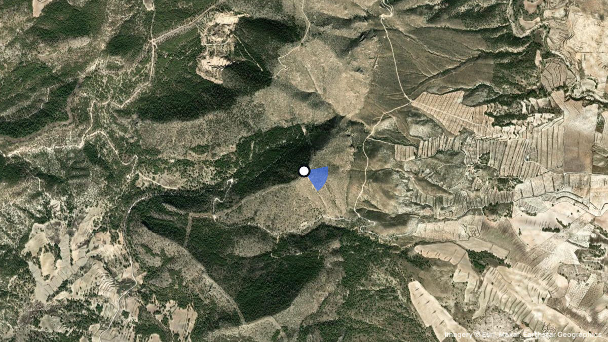 Satellitenkarte von Zarcilla mit Start- und Landeplätzen