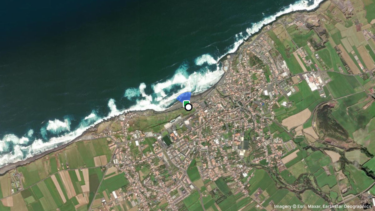 Satellite map of Praira de Monte Verde with its launches and landings