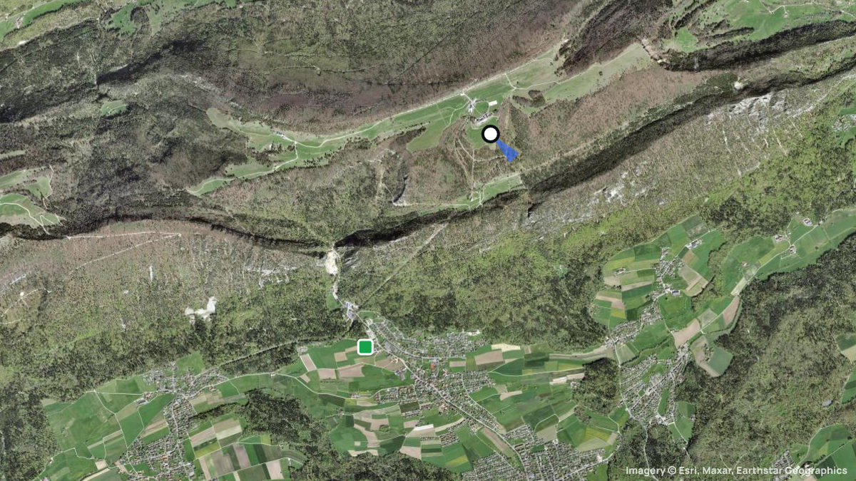 Satellite map of Weissenstein with its launches and landings
