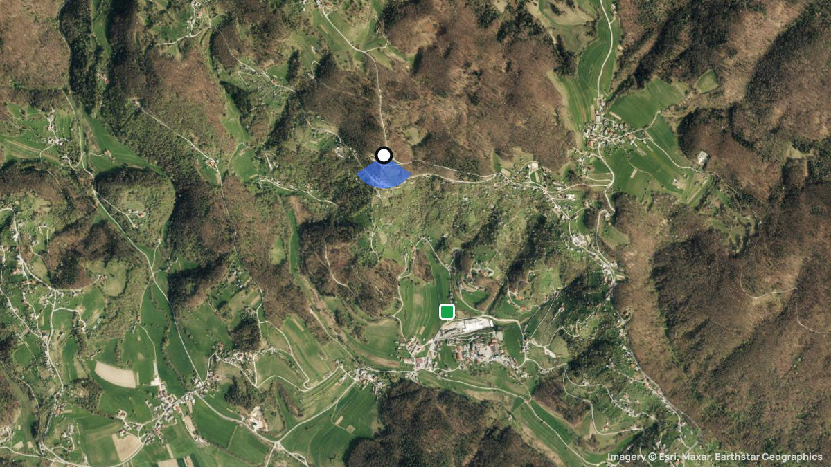 Satellite map of Moravska Gora with its launches and landings