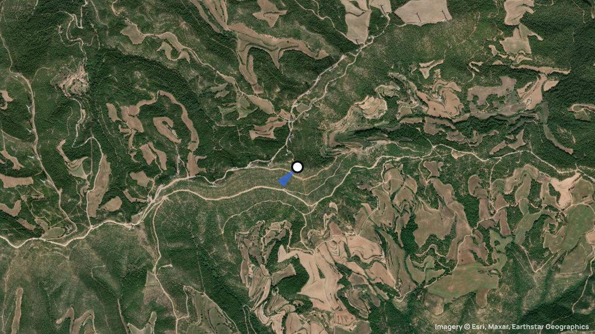 Satellite map of Las Mallolas with its launches and landings