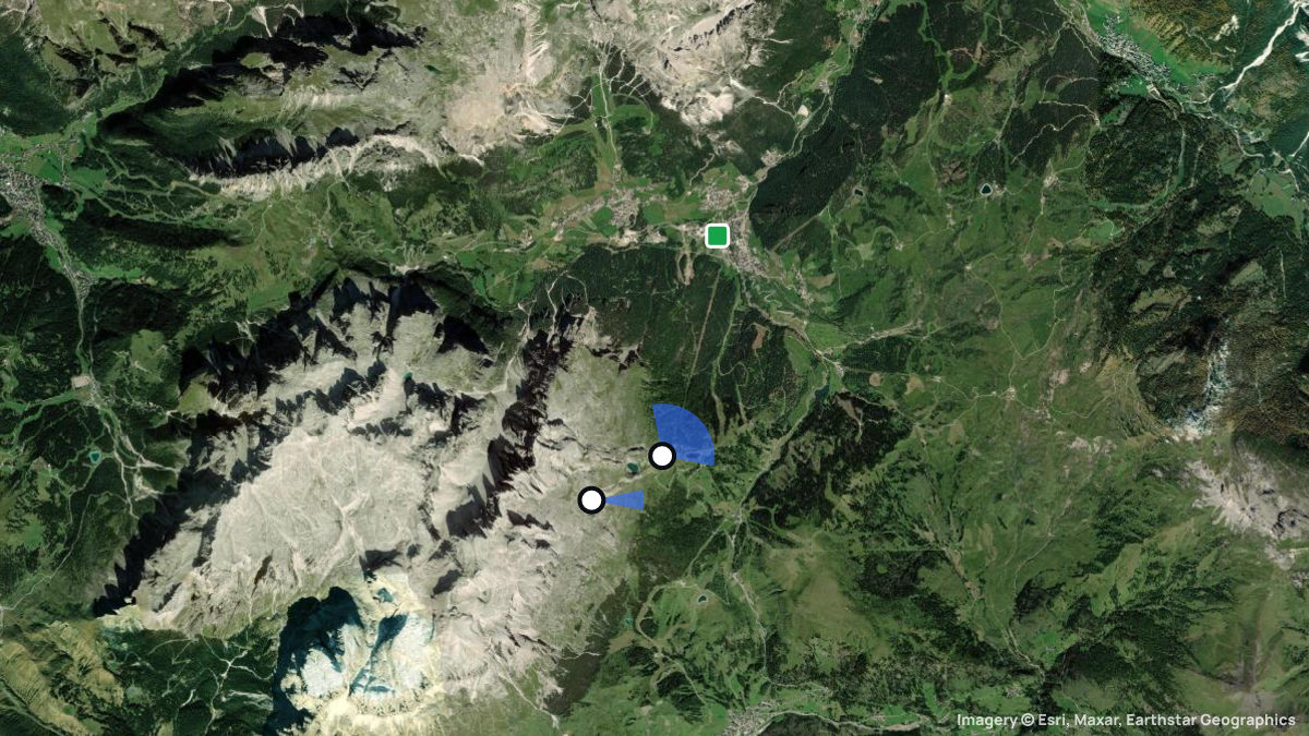 Satellite map of Boe with its launches and landings