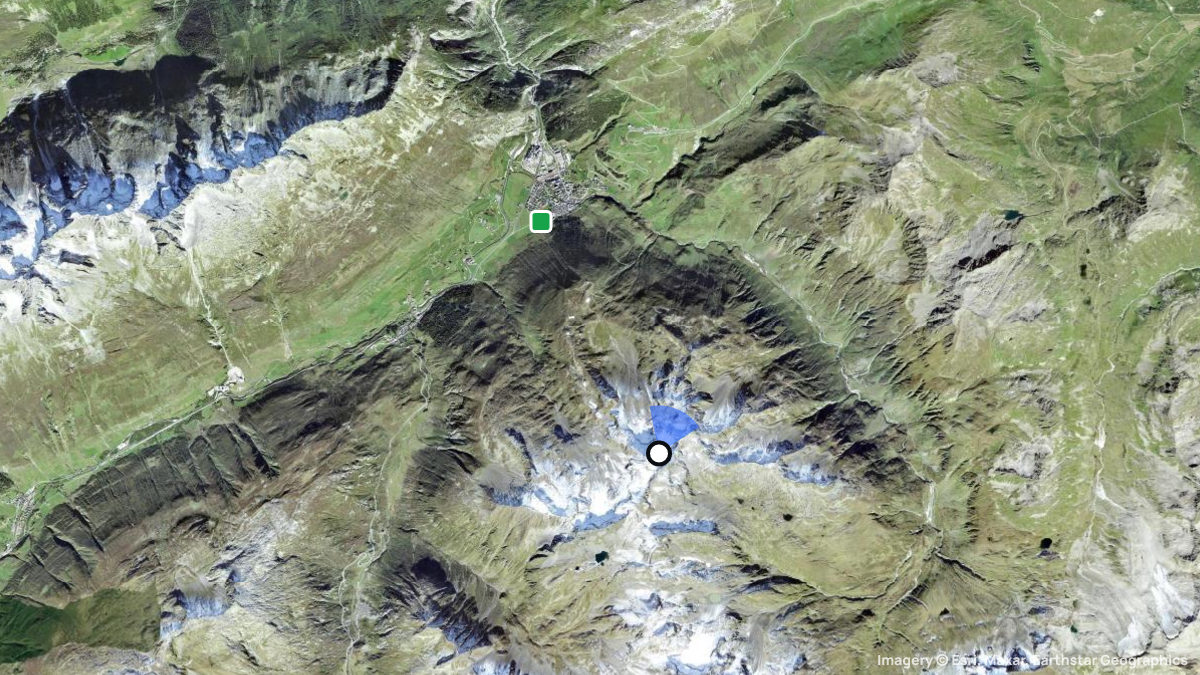 Satellite map of Gemsstock with its launches and landings
